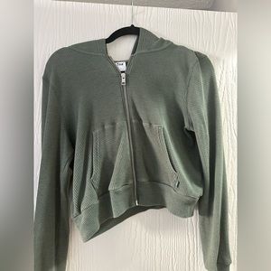 Aritzia Waffle Zip Up
